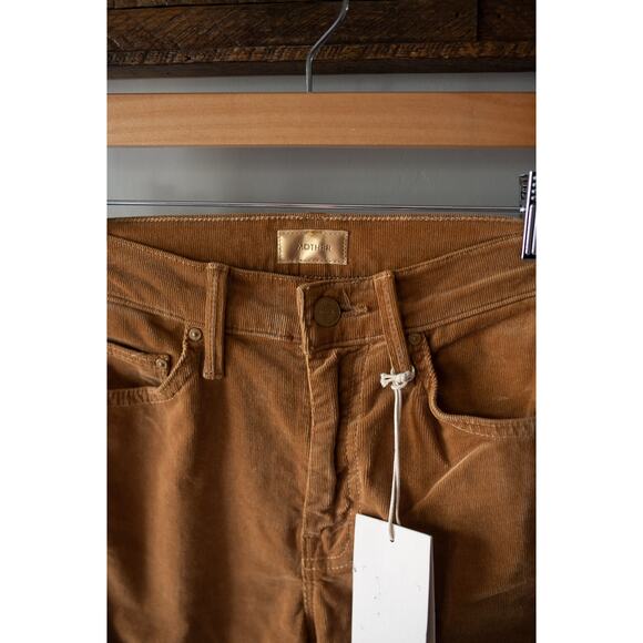 MOTHER Denim Weekender Corduroy Hopscotch Tobacco Jeans 24 NWT - Picture 3 of 5